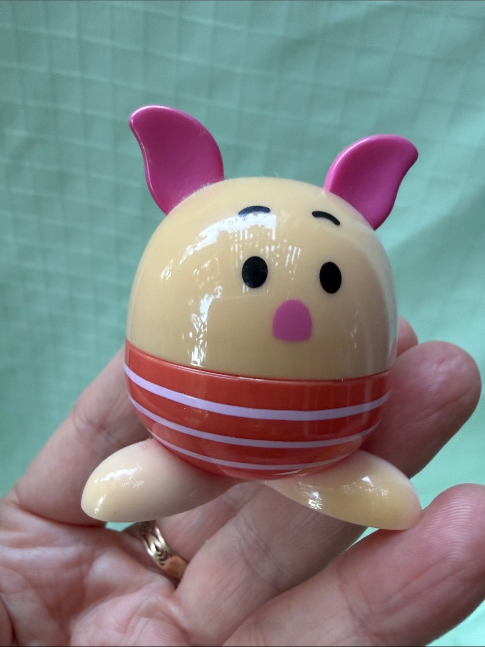 Disney Vintage Collectible Pink-Eared Egg Character Plastic Toy Box